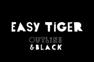 Easy Tiger | Outline and Black Font Download