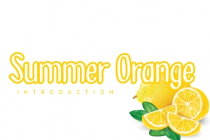 Summer Orange Font Download