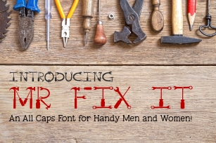Mr Fix It - A Tool Font for Handy Men and Women Font Download