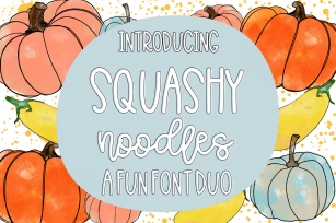 Squashy Noodles - A Fun Font Duo Font Download