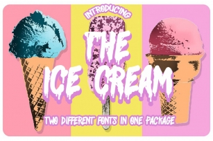 THE ICE CREAM 2 FONTS IN 1 PACKAGE Font Download