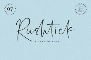 Rushtick Signature Font Font Download