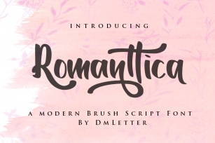 Romanttica - Modern Script Brush Font Font Download