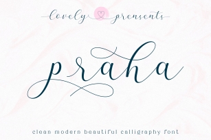 Praha - lovely clean modern calligraphy font Font Download