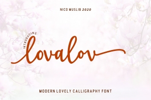 Lovalov lovely modern calligraphy Font Download