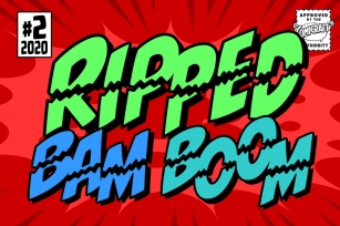 Ripped Bam Boom Comic Book SFX Font Download