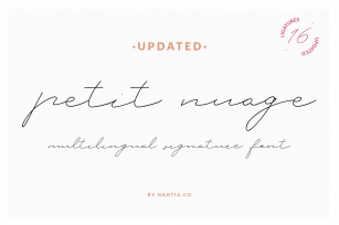Petit Nuage Signature Font Font Download