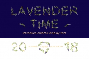 LAVENDER-TIME multicolor font Font Download
