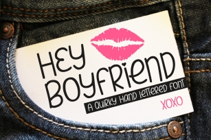 Hey Boyfriend - A Smooth Quirky Hand Lettered Font by DWS Font Download