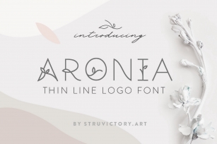 Aronia - Thin Line Logo Font Font Download