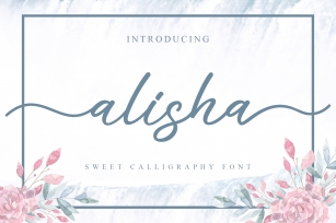 Alisha - Sweet Calligraphy Font Font Download