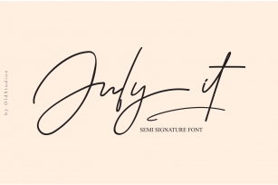 July it Semi Signature Font Font Download