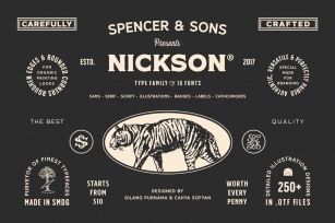 S&S Nickson Font Bundles Font Download