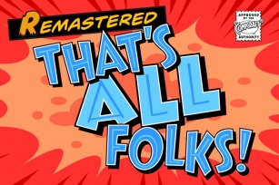 That’s All Folks Cartoon Font Download