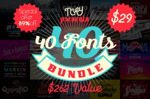 40 fonts bundle Font Download