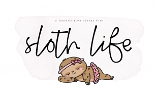 Sloth Life - Handwritten Script Font Font Download