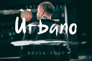 Urbano brush font + swashes Font Download