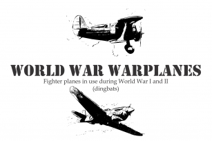 World War Warplanes Font Download