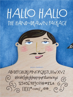 Hallo Hallo - HandDrawn Font Package Font Download