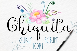 Chiquita - curly script font Font Download