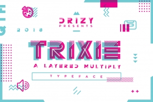Trixie Layered Multiply Typeface Font Download