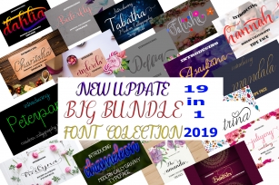 19 In 1 Font Colection 2019 -Bonuss 7 Font Font Download