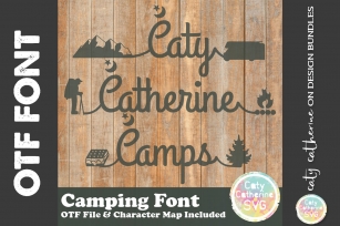 Camping Font Caty Catherine OTF Font Font Download