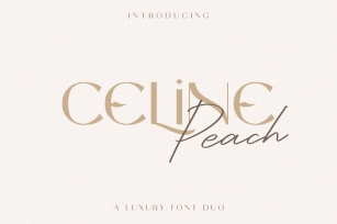 Celine Peach - A Luxury Font Duo Font Download