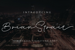 Brian Strait - Signature Font Font Download