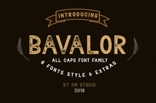 BAVALOR - ALL CAPS FONT FAMILY WITH EXTRAS Font Download