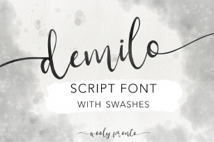 Demilo Handwritten Modern Brush Script Font with Swashes Font Download