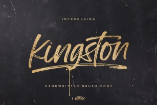 Kingston Handwritten Brush Font And Extras Font Download