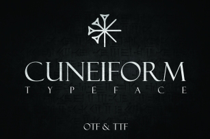 CUNEIFORM, An Ancient Typeface Font Download