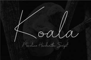 Koala - Monoline Handwritten Script Font Download