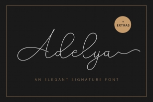 Adelya - Elegant Signature Font Font Download