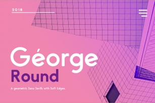 George Round 8 Fonts Round Edge Geometric Typeface Font Download