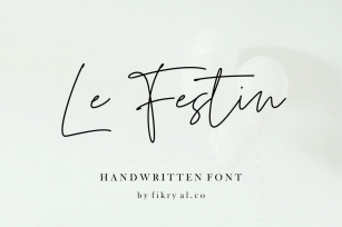 Le Festin  handwritten font Font Download