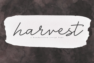 Harvest - A Handwritten Script Font Font Download