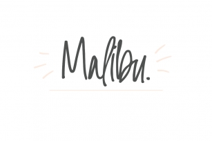 Malibu | Handwritten Font + Extras Font Download