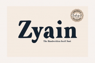 Zyain - The Handwritten Serif Font Font Download