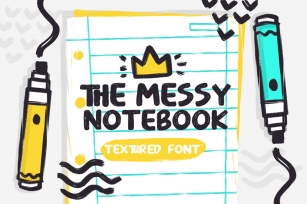 The Messy Notebook - Textured Font Font Download