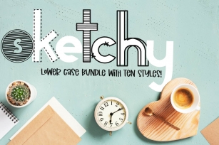 Sketchy - A Lower Case Bundle With 10 Styles! Font Download
