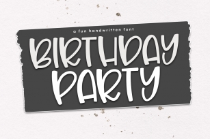 Birthday Party - A Cute & Quirky Handwritten Font Font Download