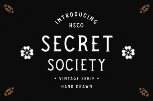 SECRET SOCIETY - A Vintage Serif Font Download