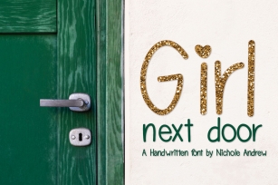 Girl Next Door, A handwritten font Font Download