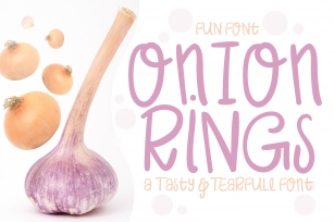 Onion Rings - Cute Tearful Font for You! Font Download