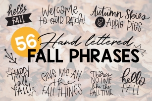 Fall Phrases Symbols Font Font Download