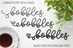 Bobbles - A script font in 3 weights! Font Download