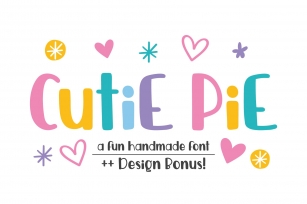 Cutie Pie Font and Bonus Doodles SVGs Font Download