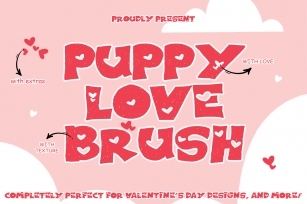 PUPPY LOVE BRUSH Font Download